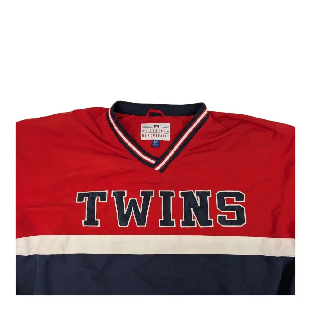Minnesota Twins MLB Baseball Logo‎ Red White & Blue XL Pullover Jacket Lined